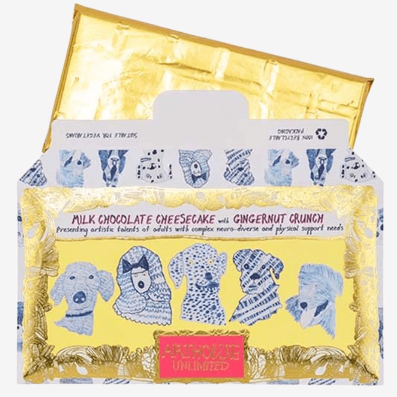 Blue Dogs Milk Chocolate Cheesecake with Gingernut Crunch Bar - CHOC058 - Uneeka